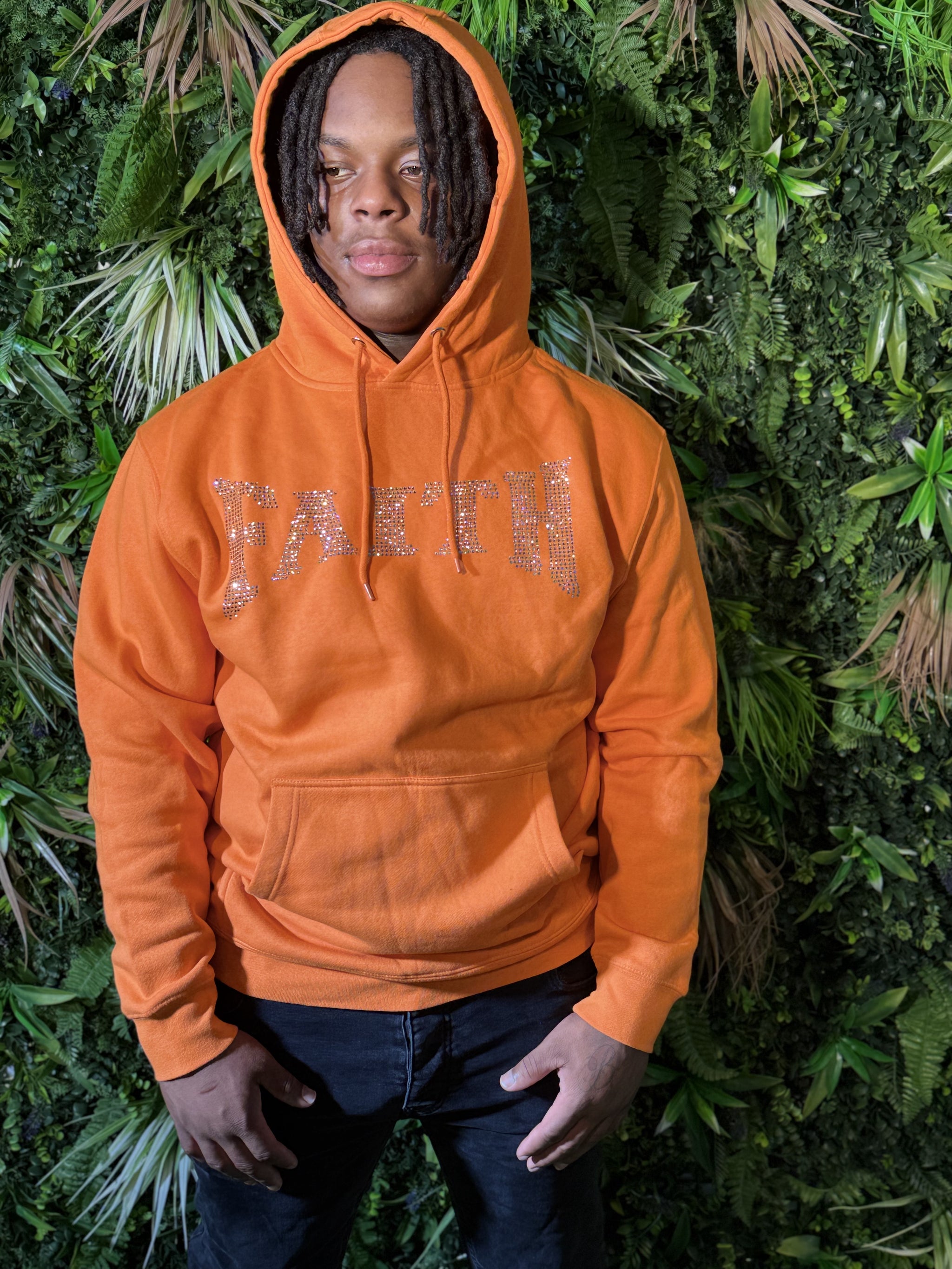FAITH UNLOCK DOORS RHINESTONE HOODIE – Shopsaleté